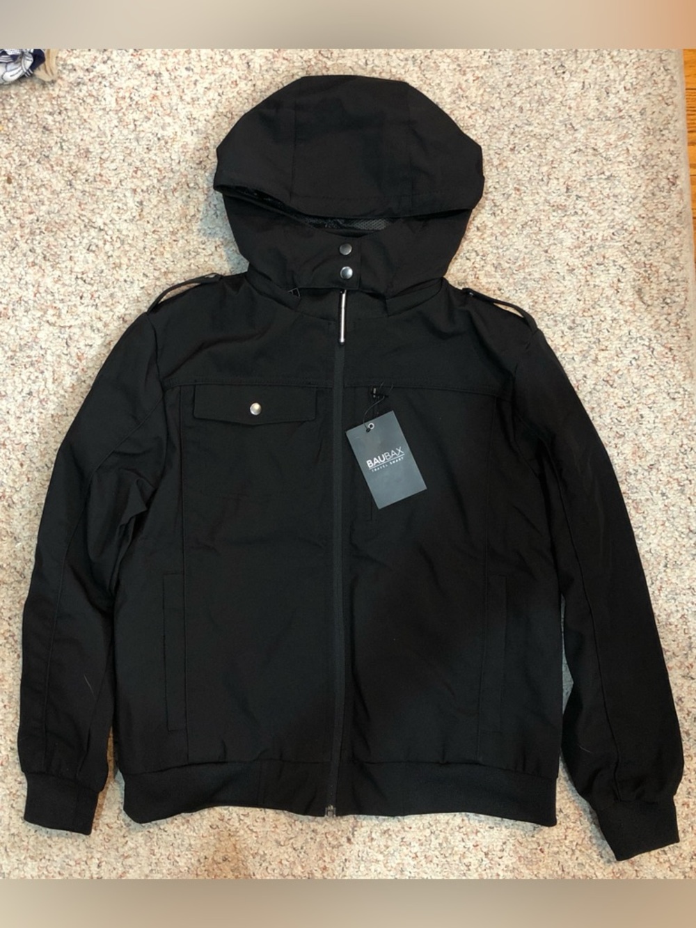 Baubax 2.0  Expedition Bomber Jacket (XL Black) with 25 Features (NWT)
